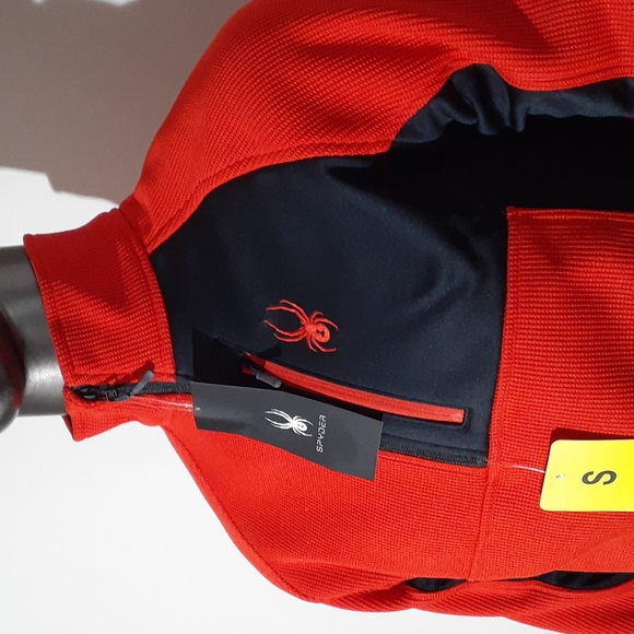 NWT Spyder Gait Half Zip Jacket - Small - Red/Black - Picture 6 of 8
